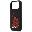 Karl Lagerfeld Silicone Heart Sign Logo MagSafe iPhone 17 Pro Max tok, fekete