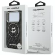 Karl Lagerfeld IML Choupette Head Logo MagSafe iPhone 17 Pro tok, fekete