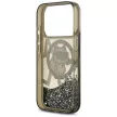 Karl Lagerfeld Liquid Glitter Choupette Logo MagSafe iPhone 17 Pro tok, fekete