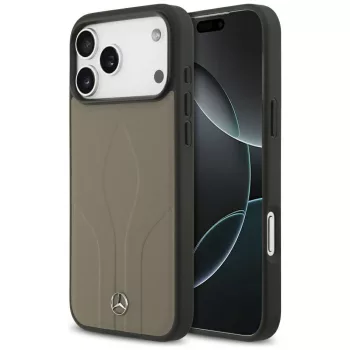   Mercedes Leather The Move MagSafe Case iPhone 17 Pro Max tok, bézs