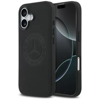 Mercedes Leather Vintage Logo MagSafe iPhone 17 tok, fekete