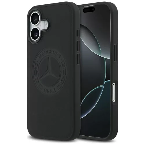 Mercedes Leather Vintage Logo MagSafe iPhone 17 tok, fekete