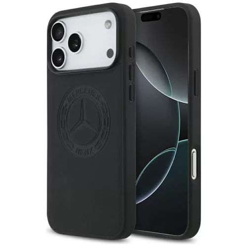 Mercedes Leather Vintage Logo MagSafe iPhone 17 Pro Max tok, fekete