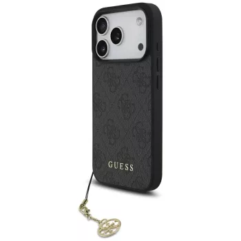  Guess 4G Charms Collection MagSafe case iPhone 17 Pro tok, fekete