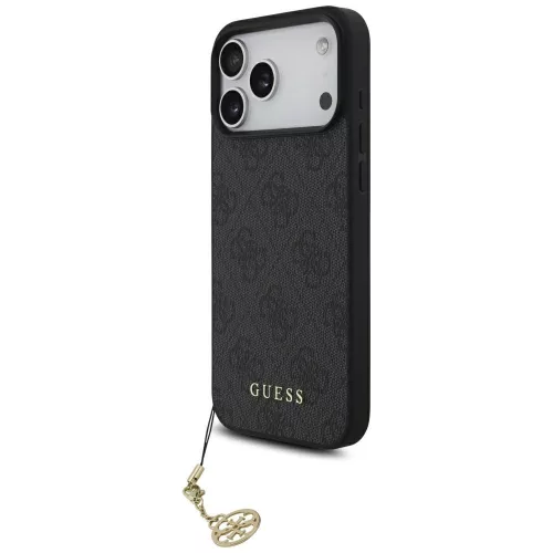Guess 4G Charms Collection MagSafe case iPhone 17 Pro Max tok, fekete