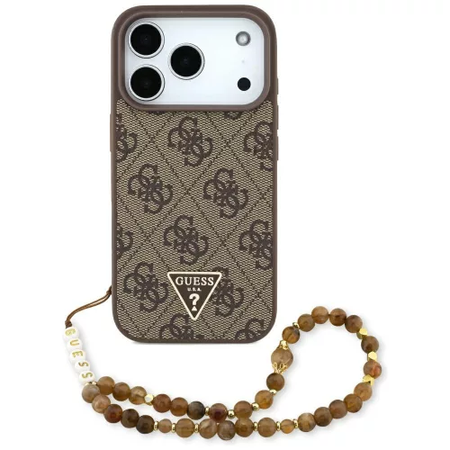 Guess 4G Strap Triangle Logo MagSafe iPhone 17 Pro tok, barna