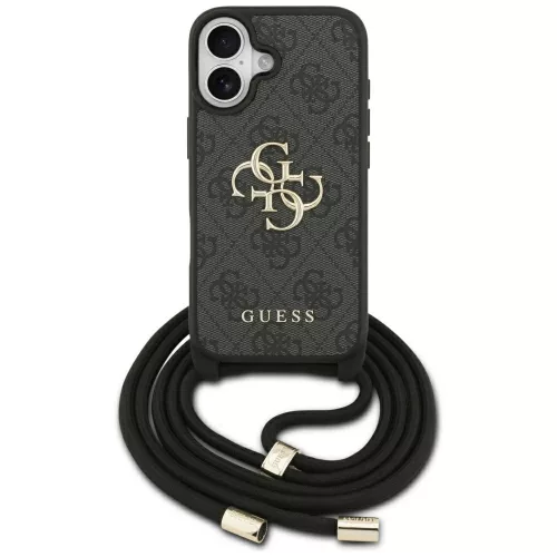 Guess 4G Big Logo Cord Stap Crossbody iPhone 17 tok, fekete