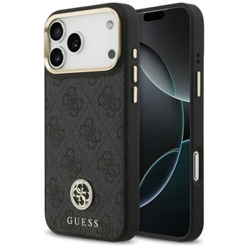 Guess 4G Strass Logo MagSafe iPhone 17 Pro Max tok, fekete