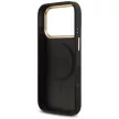 Guess Grained Strass Logo MagSafe iPhone 17 Pro tok, fekete