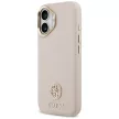 Guess Grained Strass Logo MagSafe iPhone 17 tok, rózsaszín