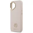 Guess Grained Strass Logo MagSafe iPhone 17 tok, rózsaszín