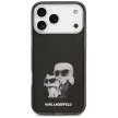 Karl Lagerfeld IML Aquarelle Karl & Choupette & Logo MagSafe iPhone 17 Pro Max tok, fekete