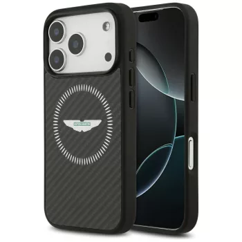   Aston Martin HC Kevlar Counter Design MagSafe iPhone 17 Pro tok, fekete