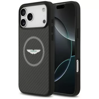   Aston Martin HC Kevlar Counter Design MagSafe iPhone 17 Pro Max tok, fekete