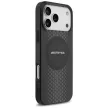 AMG Double Layer tok, átlátszó Graphics MagSafe iPhone 17 Pro Max tok, fekete