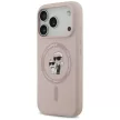 Karl Lagerfeld Silicone Karl&Choupette Ring MagSafe Case iPhone 17 Pro tok, rózsaszín