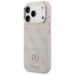Guess 4G Strass Logo & Big Strap Metal Buttons MagSafe iPhone 17 Pro tok, rózsaszín