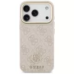 Guess 4G Strass Logo & Big Strap Metal Buttons MagSafe iPhone 17 Pro tok, rózsaszín