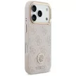 Guess 4G Strass Logo & Big Strap Metal Buttons MagSafe iPhone 17 Pro tok, rózsaszín