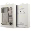 Guess 4G Strass Logo & Big Strap Metal Buttons MagSafe iPhone 17 Pro tok, rózsaszín