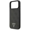 Guess Leather 4G Triangle Strass MagSafe Case iPhone 17 Pro Max tok, fekete