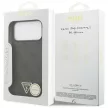 Guess Leather 4G Triangle Strass MagSafe Case iPhone 17 Pro Max tok, fekete