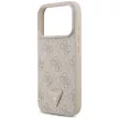 Guess Leather 4G Triangle Strass MagSafe Case iPhone 17 Pro tok, rózsaszín