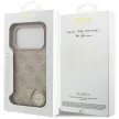 Guess Leather 4G Triangle Strass MagSafe Case iPhone 17 Pro tok, rózsaszín