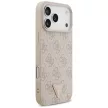 Guess Leather 4G Triangle Strass MagSafe Case iPhone 17 Pro Max tok, rózsaszín