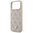 Guess Leather 4G Triangle Strass MagSafe Case iPhone 17 Pro Max tok, rózsaszín