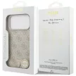 Guess Leather 4G Triangle Strass MagSafe Case iPhone 17 Pro Max tok, rózsaszín