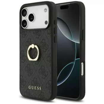 Guess 4G Ring Stand iPhone 17 Pro Max tok, fekete