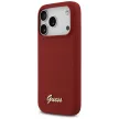 Guess Silicone Script Metal Logo MagSafe iPhone 17 Pro tok, magenta