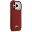 Guess Silicone Script Metal Logo MagSafe iPhone 17 Pro tok, magenta