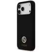 Guess Silicone Logo Strass 4G MagSafe iPhone 17 Pro Max tok, fekete