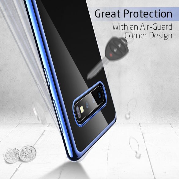 ESR Essential Twinkler Samsung Galaxy S10 Plus szilikon hátlap, tok, kék