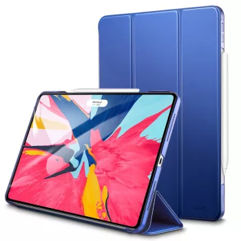   ESR Yippee Series iPad Pro 11 (2018) oldalra nyíló okos tok, sötétkék