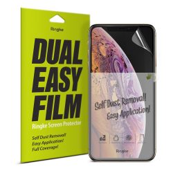  Ringke Dual Easy Film iPhone 11 Pro/iPhone XS/X kijelzővédő fólia, szennyeződés eltávolító fóliával, átlátszó