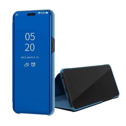  Clear View Case cover Samsung Galaxy J6 (2018) oldalra nyíló tok, kék