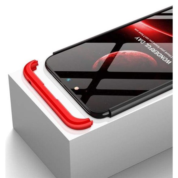 Full Body Case 360 Nokia 8.1/Nokia X7 hátlap, tok, fekete-piros