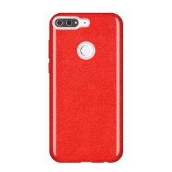   Wozinsky Glitter Case Shining Cover Huawei Y7 Prime (2018) hátlap, tok, piros