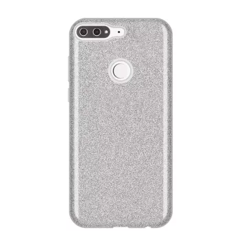   Wozinsky Glitter Case Shining Cover Huawei Y7 Prime (2018) hátlap, tok, ezüst