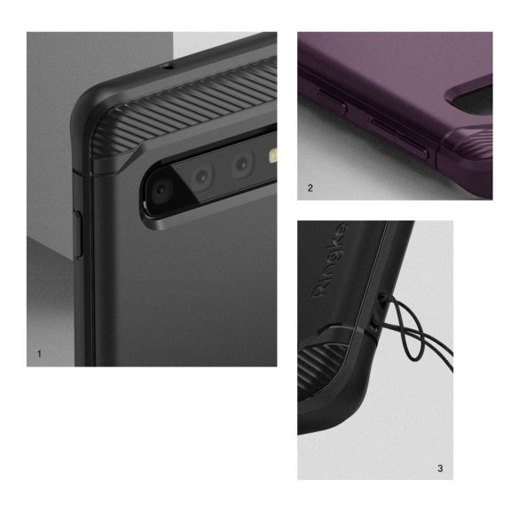 Ringke Onyx Durable Samsung Galaxy S10 Plus TPU hátlap, tok, fekete