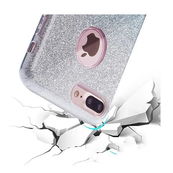 Wozinsky Glitter Case Shining Cover Samsung Galaxy A9 (2018) hátlap, tok, ezüst