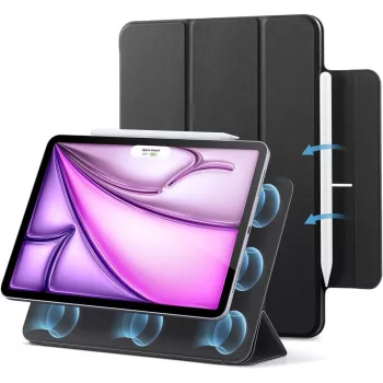   ESR REBOUND MAGNETIC smart tok IPAD PRO 12.9 4/5/6/2020-2022/AIR 13 2024, fekete