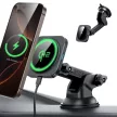 ESR HALOLOCK MAGNETIC MAGSAFE DASHBOARD CAR MOUNT WIRELESS CHARGER QI2 15W autós tartó és töltő, fekete