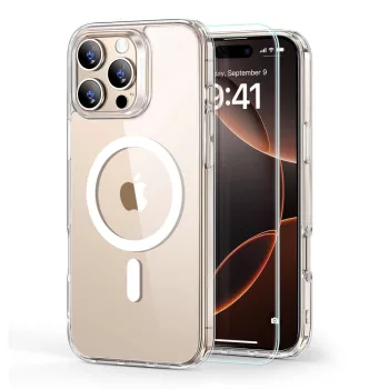   ESR Classic Hybrid Halolock MagSafe Case + tempered glass iPhone 16 Pro Max - Clear
