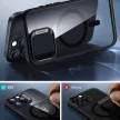 ESR Classic Hybrid Halolock MagSafe Case + tempered glass iPhone 16 Pro Max, átlátszó fekete kerettel