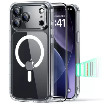   ESR CLASSIC HYBRID MAGSAFE & TEMPERED GLASS IPHONE 17 Pro tok, átlátszó