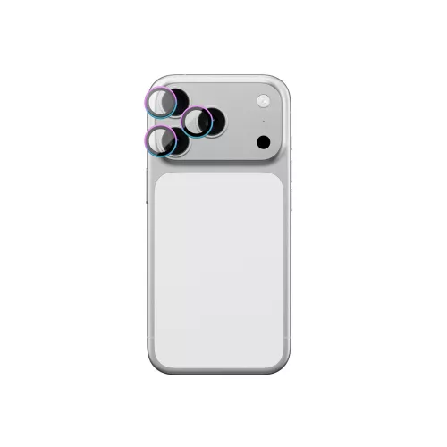 AmazingThing Lens Glass iPhone 17 Pro / Pro Max with Rainbow Aluminum keret